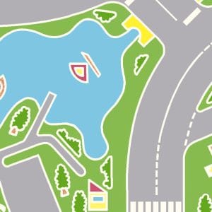 Suelo Vinílico Infantil Carreteras